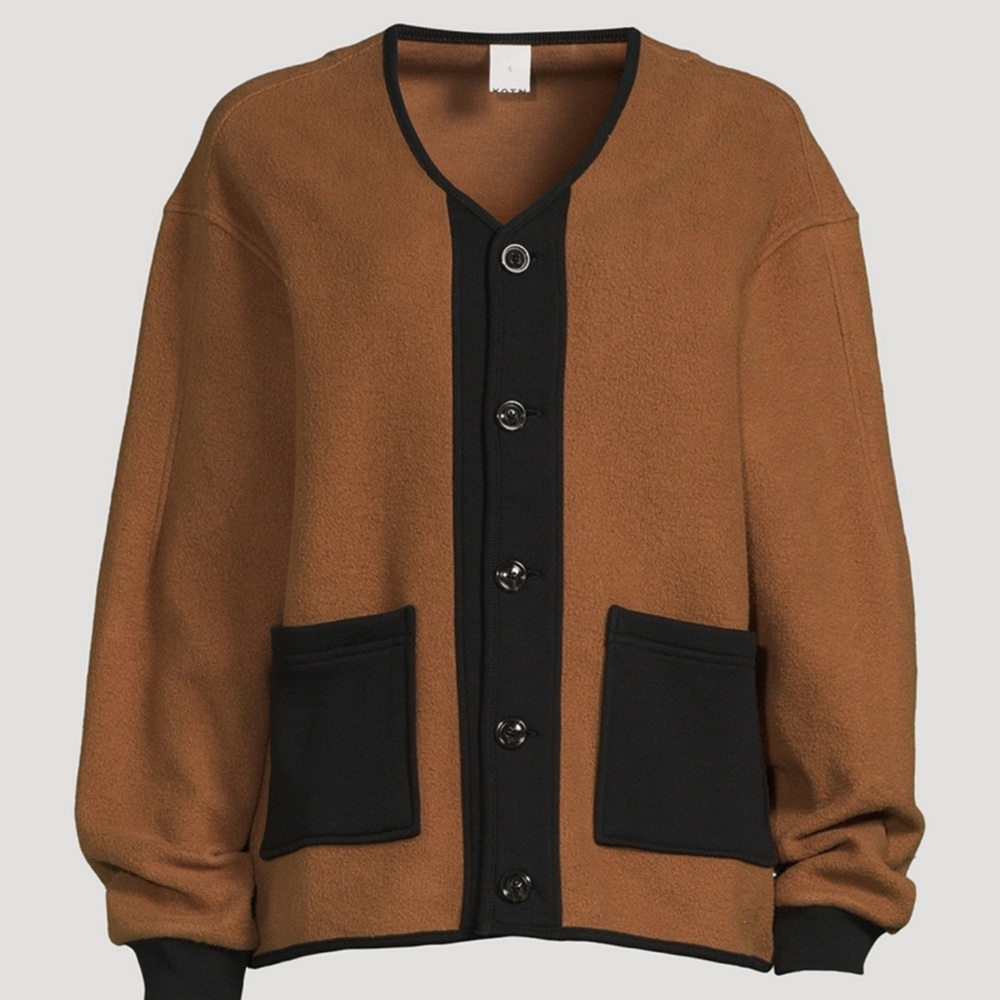 KOTN Reverse Fleece Cardigan Jacket – Size XS